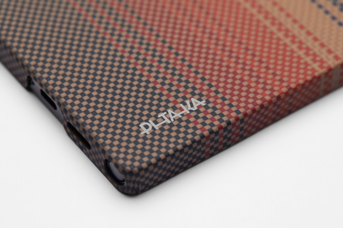 Чехол Pitaka Tactile Woven для Galaxy S25 Ultra, кевлар, коричневый Фото-5