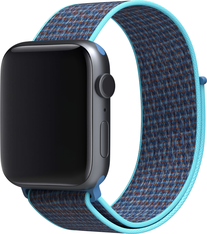 Ремешок moonfish для Apple Watch 38/40/41/42 мм, нейлон, лазурный