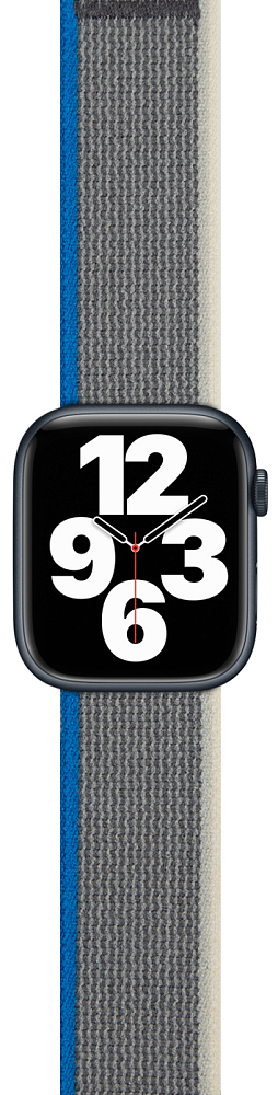 

moonfish Ремешок для Apple Watch 42/44/45/49 мм, нейлон, голубой/серый
