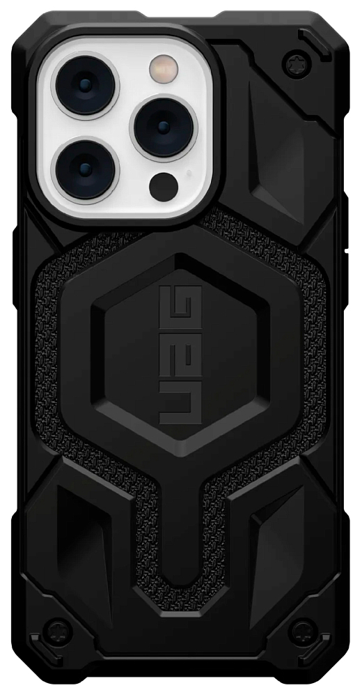 

UAG Чехол Monarch Pro MagSafe для iPhone 14 Pro, черный кевлар