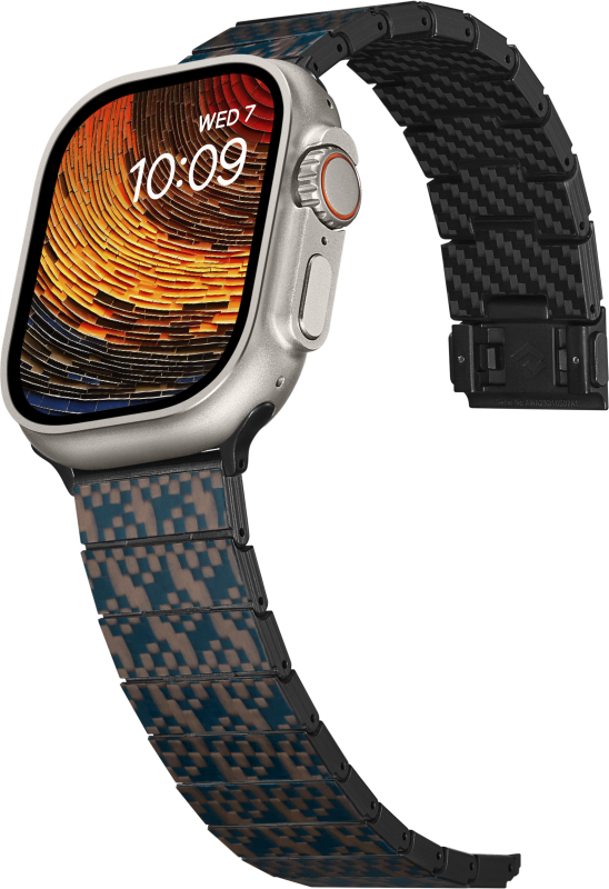 Ремешок Pitaka Stairs для Apple Watch, 38/49 мм, карбон, черный Фото-3
