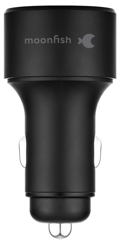 Автомобильное зарядное устройство moonfish 2хUSB-C, PD, 40 Вт, черный Фото-2