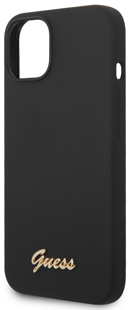

Guess Чехол Gold metal logo для iPhone 14 Plus, черный