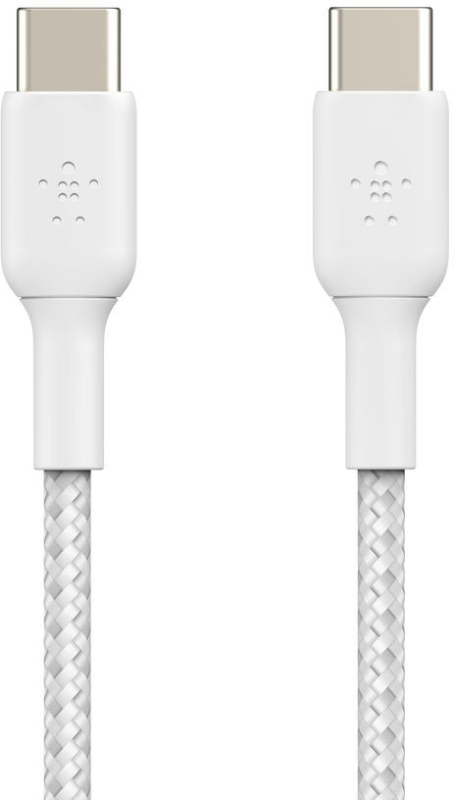 Кабель Belkin BoostCharge Braided USB-C - USB-C, 1 м, нейлон, белый Фото-3