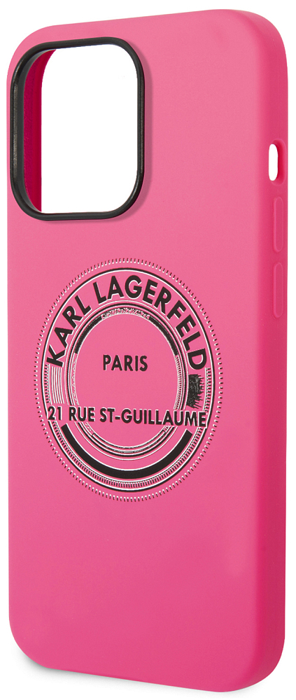 

Karl Lagerfeld Чехол Round RSG для iPhone 14 Pro Max, розовый