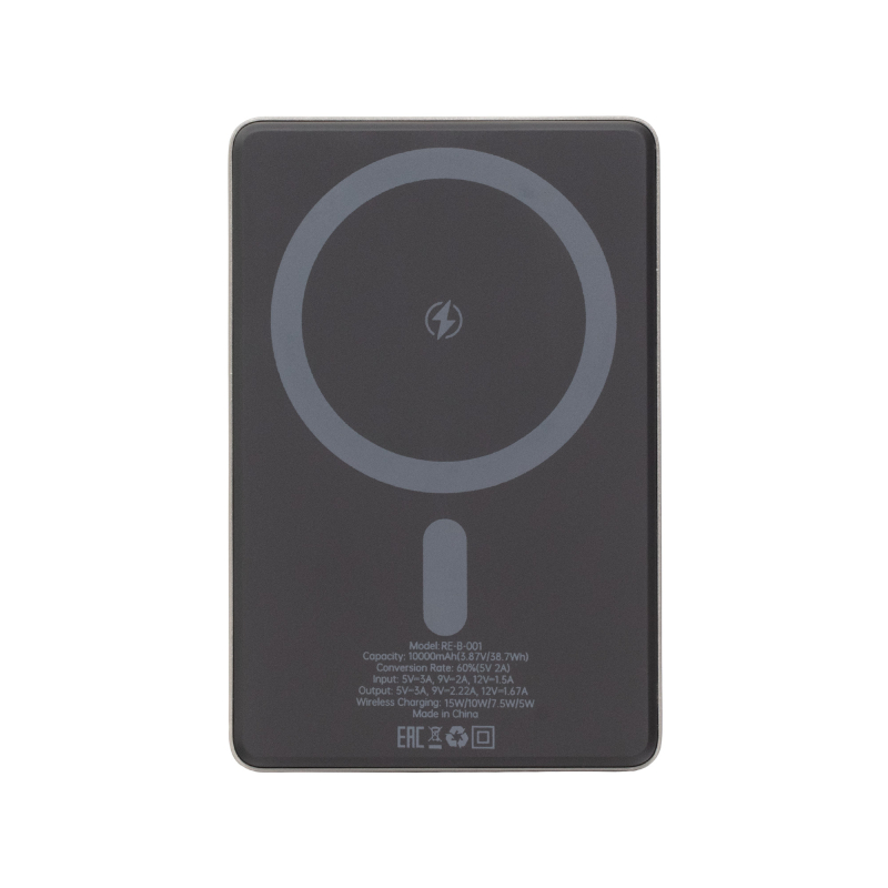 Внешний аккумулятор restore: hello, world! Magsafe, 10000 mAh, титановый Фото-2