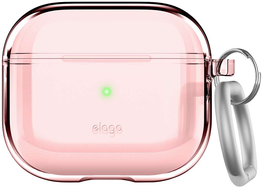 

Elago Чехол Clear Hang для AirPods 3, пластик, розовый