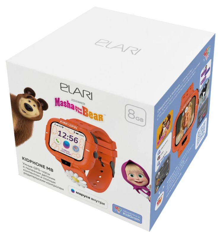 Умные часы Elari KidPhone "Маша и Медведь", оранжевый Фото-6
