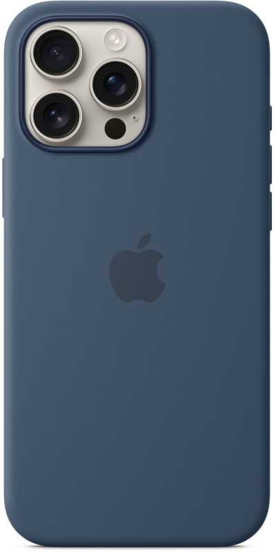 Чехол Apple для iPhone 16 Pro Max Silicone with MagSafe, «синий деним» Фото-2