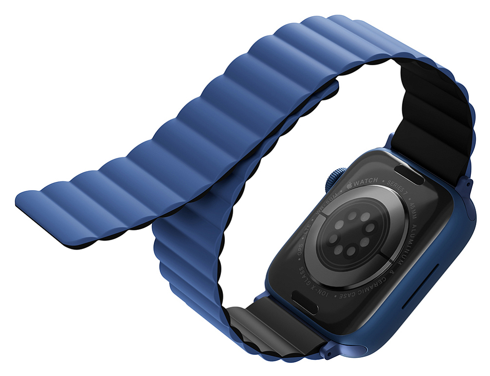 

Uniq Ремешок Revix для Apple Watch 41/40/38 мм, синий/черный, Сине-черный