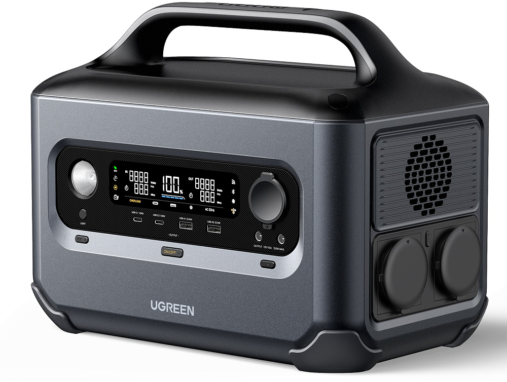 

UGREEN Электростанция портативная GS600, 600 Вт, темно-серый