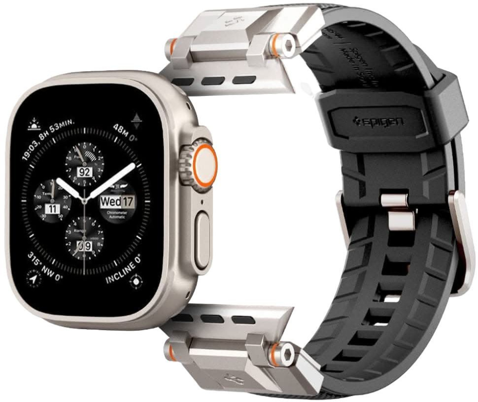 Ремешок Spigen DuraPro Armor Band для Apple Watch 42/44/45/49 мм, черный Фото-5