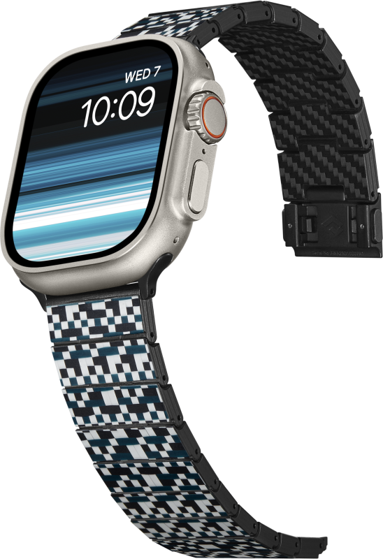 Ремешок Pitaka Mosaic для Apple Watch, 38/49 мм, карбон, черный Фото-4