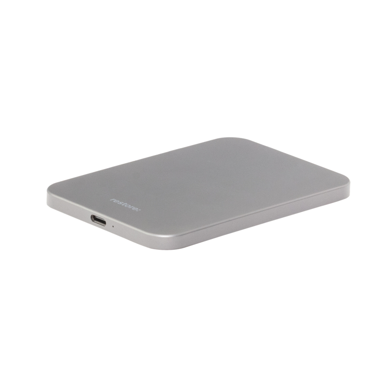 Магнитный беспроводной внешний АКБ restore: hello, world! Magsafe, 10W, 3000 mAh, темно-серый Фото-3