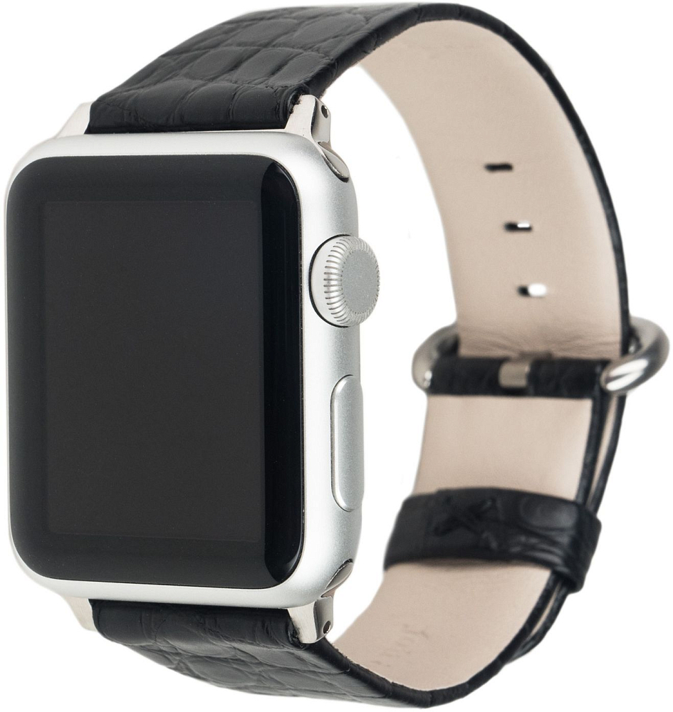 

Marcel Robert Ремешок для Apple Watch 42/44 мм, аллигатор, черный