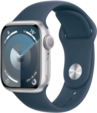 Купить Apple Watch Series 9, 41 мм, корпус из алюминия серебристого ...