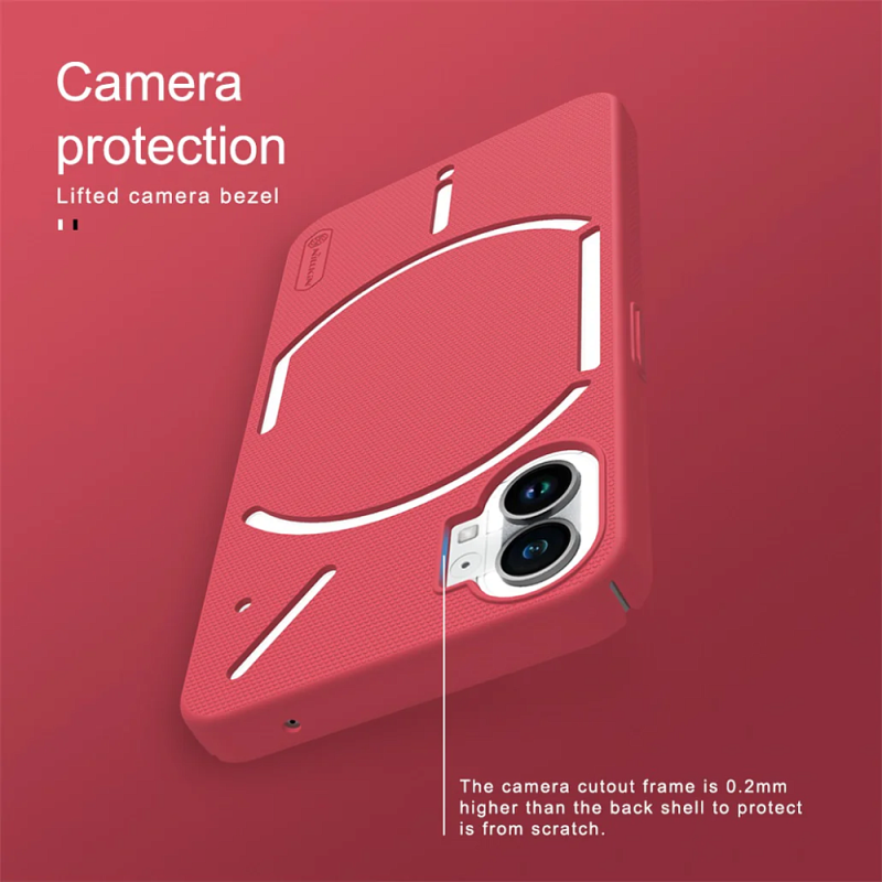 Чехол Nillkin Super Frosted Shield для Nothing Phone 2, красный Фото-2