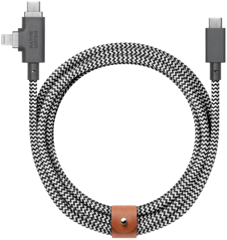 Кабель Native Union USB-C/Lightning, 240 Вт, 2,4 м, зебра Фото-2