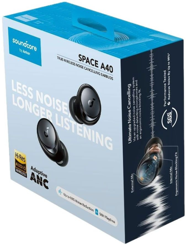 Купить Наушники TWS Anker Soundcore Space A40 v.2, черный — цена