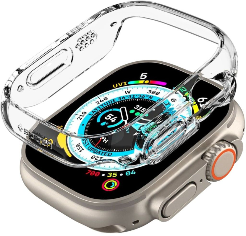Чехол Spigen Thin Fit Clear для Apple Watch Ultra, 49 мм, прозрачный Фото-5