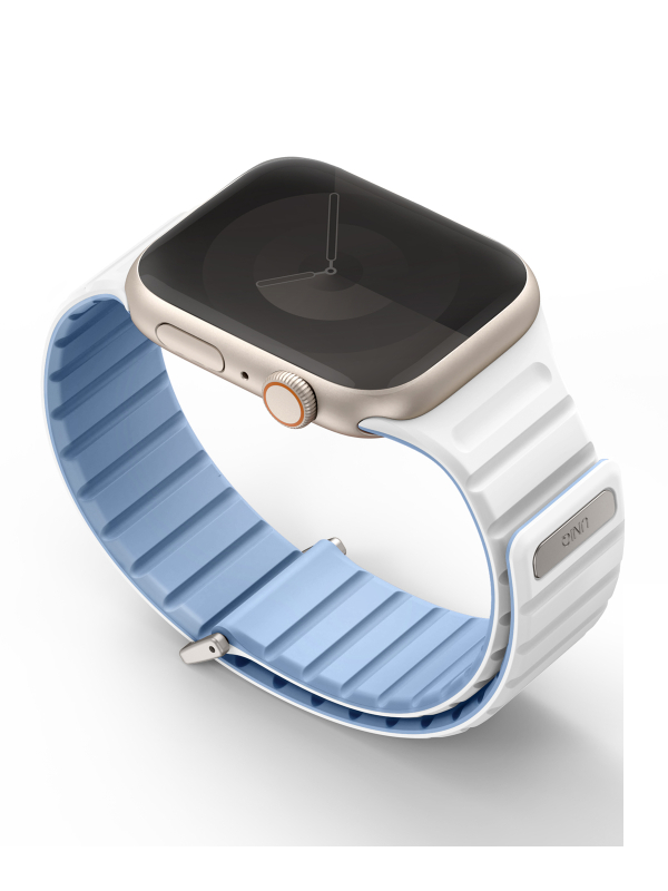 Ремешок Uniq Revix Evo для Apple Watch 38/41 мм, силикон, голубой/белый Фото-2