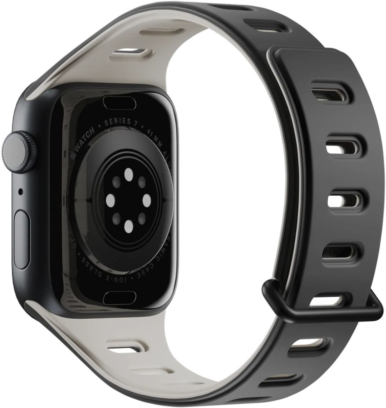 Ремешок Native Union Active Strap для Apple Watch 38/40/41 мм, S, силикон, серый+черный Фото-2