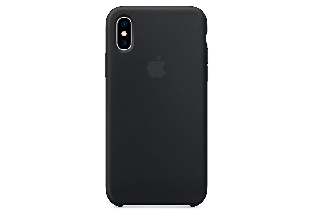 

Apple Чехол Silicone Case для iPhone XS, чёрный, Черный