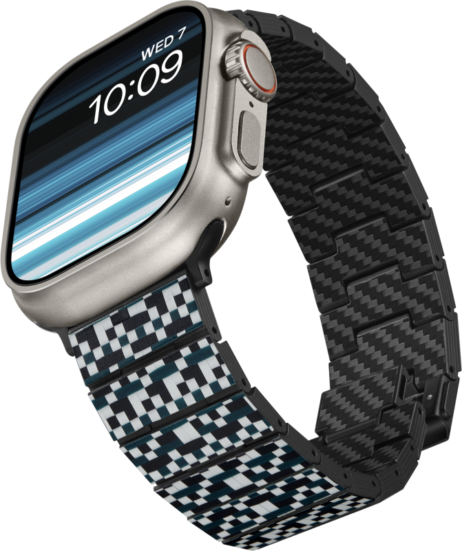 Ремешок Pitaka Mosaic для Apple Watch, 38/49 мм, карбон, черный Фото-3