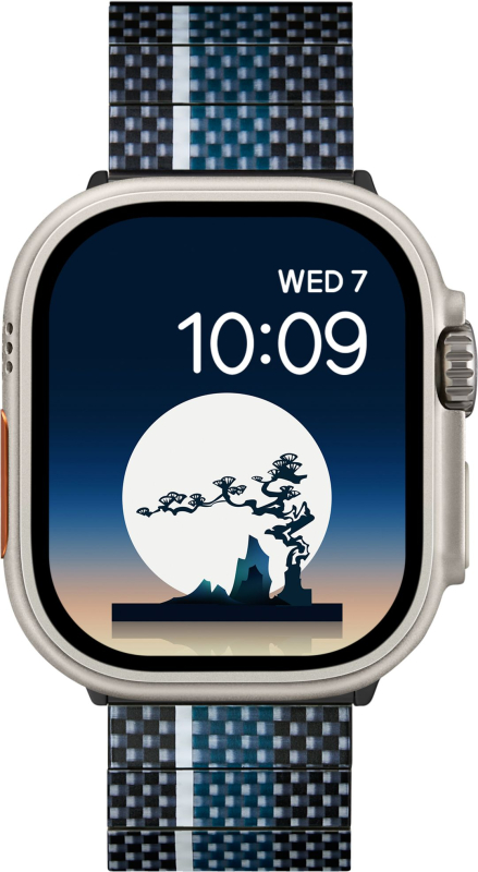 Ремешок Pitaka Moon для Apple Watch, 38/49 мм, карбон, синий Фото-7