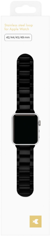 Ремешок moonfish для Apple Watch 42/44/45/46/49 мм, сталь, черный Фото-5