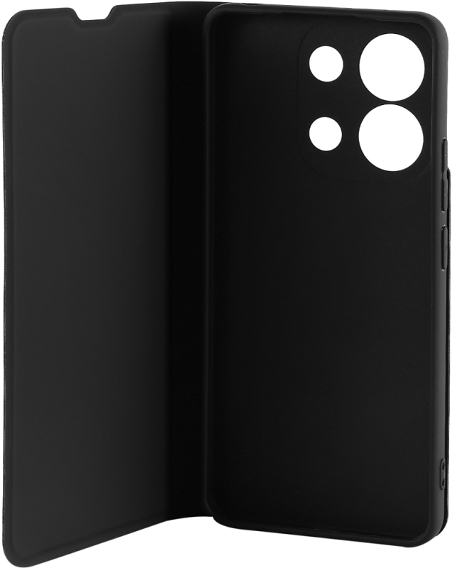 Чехол-книжка moonfish для Redmi Note 13, полиуретан, черный Фото-3