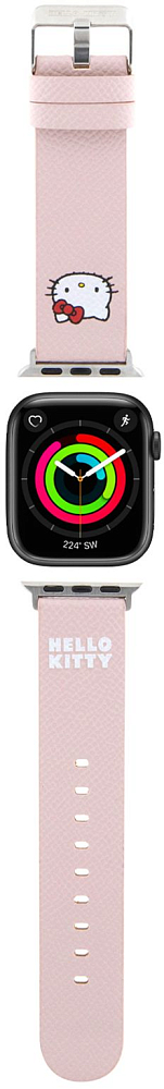 

Hello Kitty Ремешок Head для Apple Watch 38/41 мм, кожа, розовый