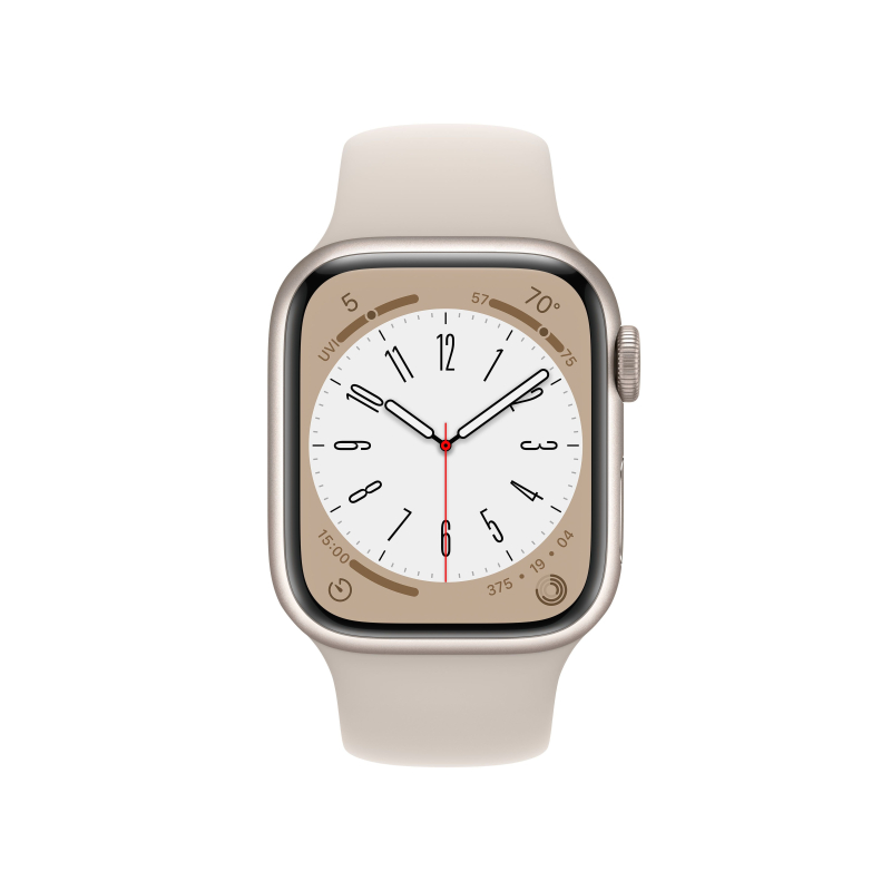 Купить Apple Watch Series 8, 41 мм, корпус из алюминия цвета «сияющая ...