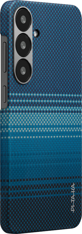 Чехол Pitaka Tactile Woven для Galaxy S25+, кевлар, синий Фото-2