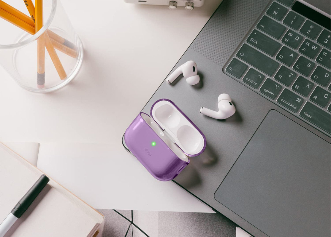 Чехол Elago Clear для AirPods Pro 2, фиолетовый Фото-2