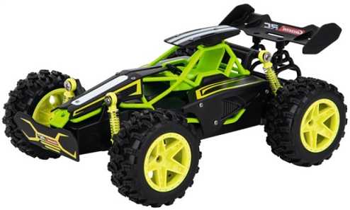 Машина на радиоуправлении Carrera RC Hell Rider Lime Buggy, черный+зеленый