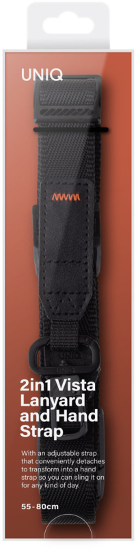 Шнурок на руку Uniq Vista 2-in-1 Lanyard, черный Фото-4