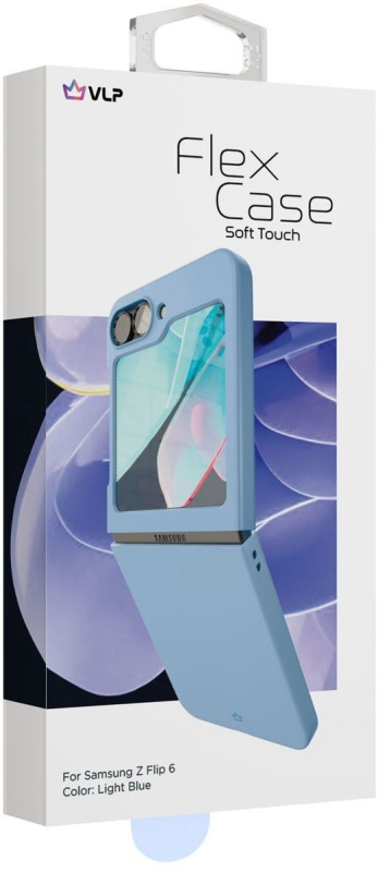 Чехол VLP Flex Case для Z Flip6, голубой Фото-3