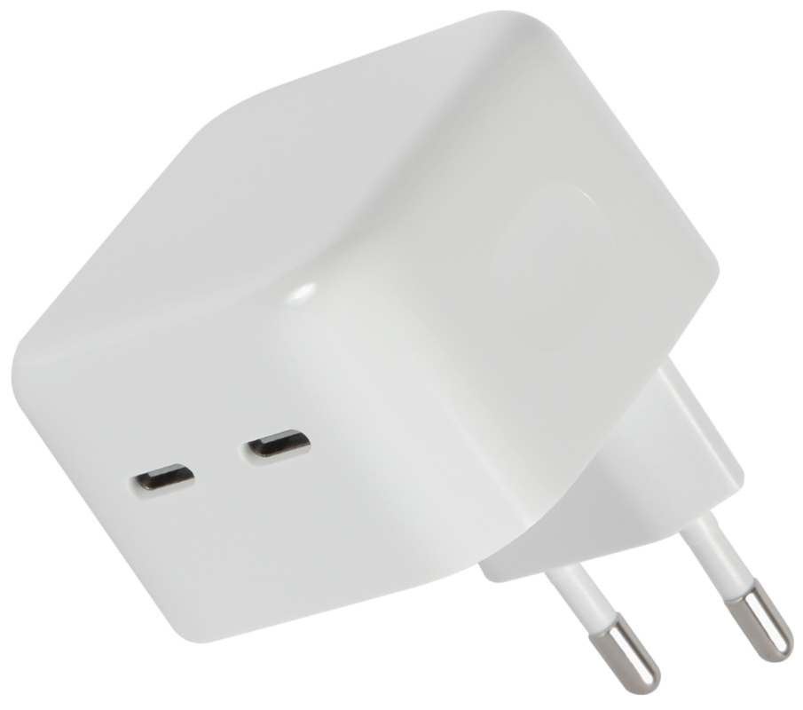 Сетевое зарядное устройство moonfish 2xUSB-C, 35Вт, белый Фото-2