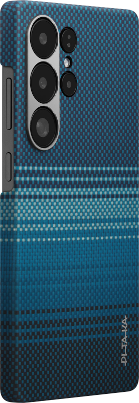 Чехол Pitaka Tactile Woven для Galaxy S25 Ultra, кевлар, синий Фото-2