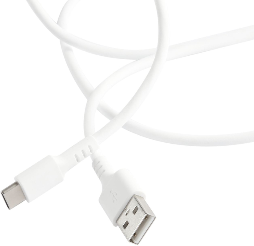 Кабель moonfish USB-A - USB-С, 1м, 3A, вспененный силикон, белый Фото-2