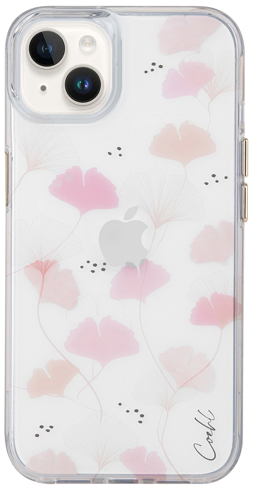 

Uniq Чехол COEHL Meadow для iPhone 14, Spring Pink, Прозрачный