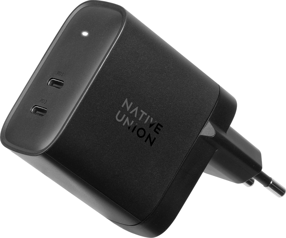 

Native Union Сетевое зарядное устройство 2x USB-C, PD, 65Вт, черный