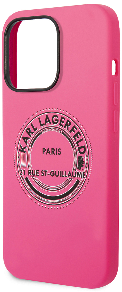 

Karl Lagerfeld Чехол Round RSG для iPhone 14 Pro, розовый