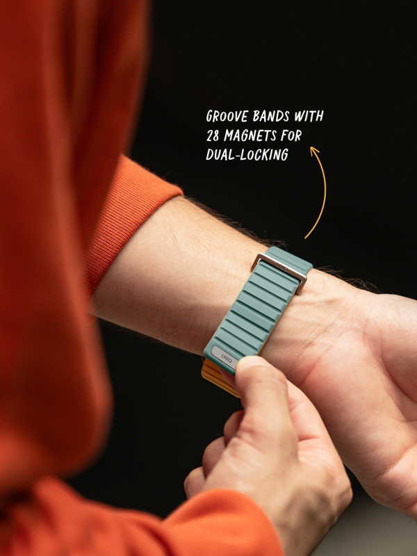 Ремешок Uniq Revix Evo для Apple Watch 38/41 мм, силикон, мятный/белый Фото-6