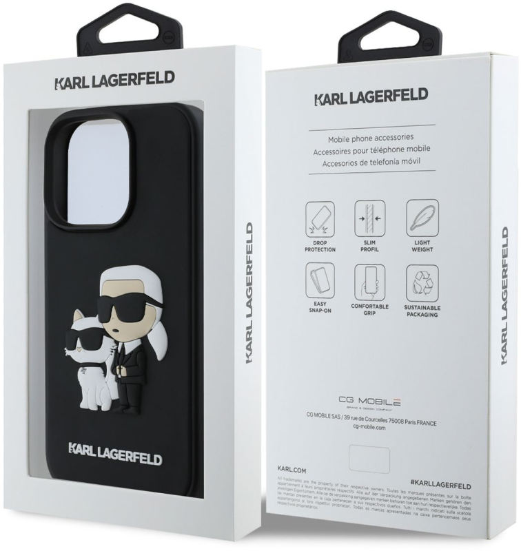 Чехол Karl Lagerfeld 3D Rubber NFT для iPhone 16 Pro Max, черный Фото-5