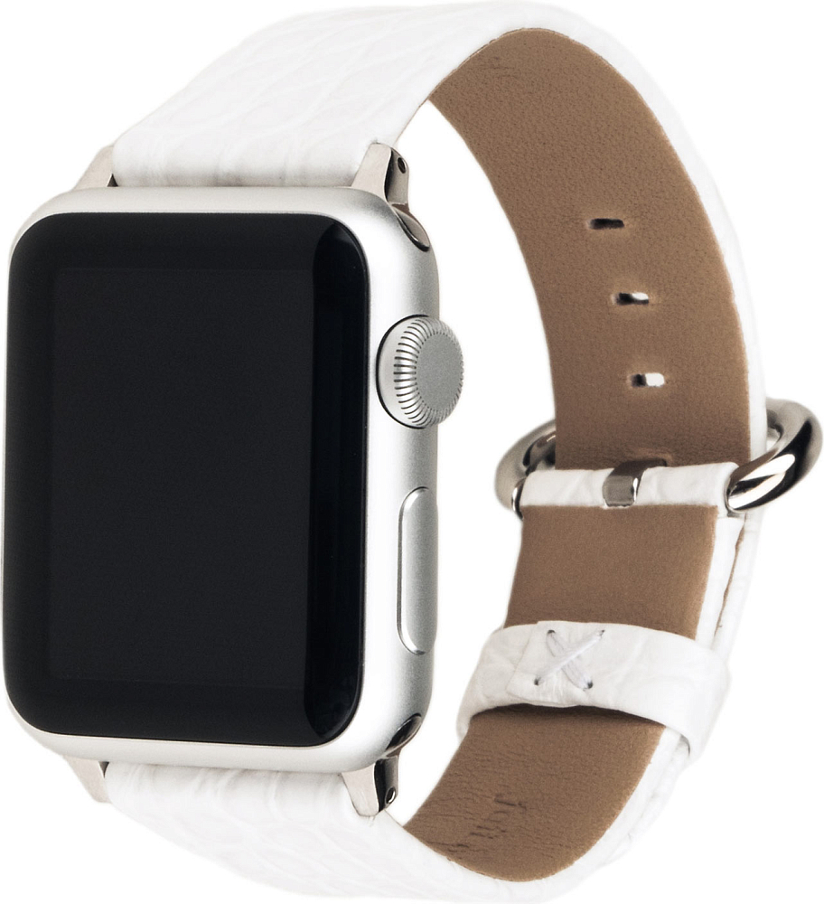 

Marcel Robert Ремешок для Apple Watch 38/40 мм, кожа аллигатор, белый
