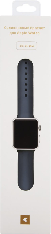 Ремешок moonfish для Apple Watch 38/40/41/42 мм, силикон, тёмно‑синий Фото-2