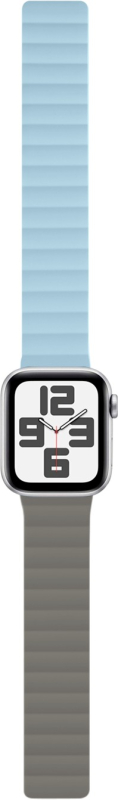 Ремешок moonfish для Apple Watch 42/44/45/46/49 mm, силикон, голубой/темно-серый