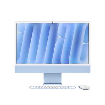 Apple iMac 24" Retina 4,5K (M4 10C CPU, 10C GPU, 2024), 16 ГБ, 256 ГБ SSD, голубой